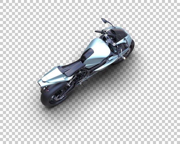 PSD motocicleta aislada en el fondo ilustración de renderización 3d