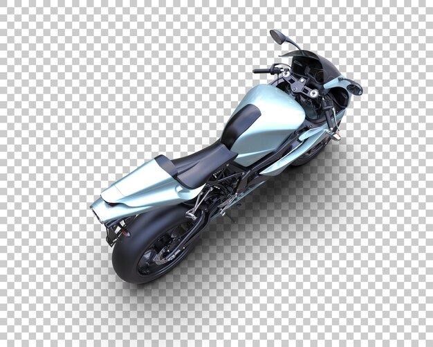 Motocicleta aislada en el fondo Ilustración de renderización 3D