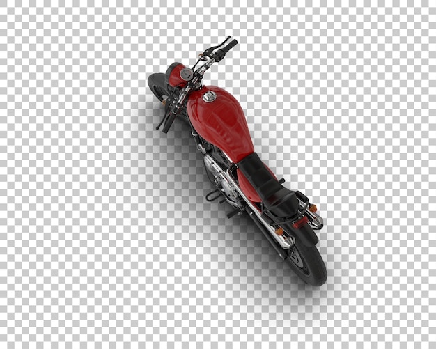 Motocicleta aislada en el fondo Ilustración de renderización 3D