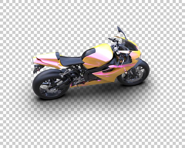 Motocicleta aislada en el fondo Ilustración de renderización 3D