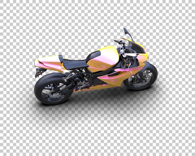 PSD motocicleta aislada en el fondo ilustración de renderización 3d