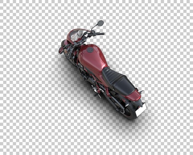 Motocicleta aislada en el fondo Ilustración de renderización 3D