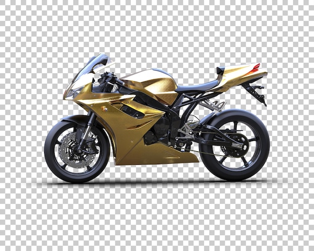 Motocicleta aislada en el fondo Ilustración de renderización 3D