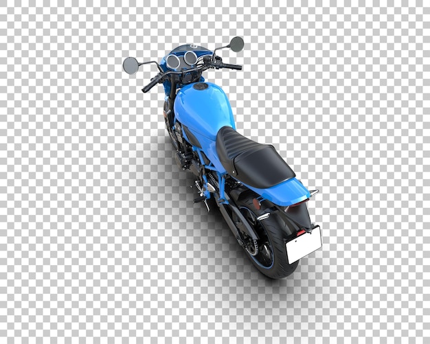 Motocicleta aislada en el fondo Ilustración de renderización 3D