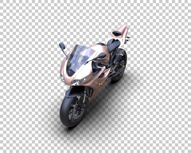 Motocicleta aislada en el fondo Ilustración de renderización 3D