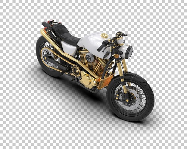 Motocicleta aislada en el fondo Ilustración de renderización 3D