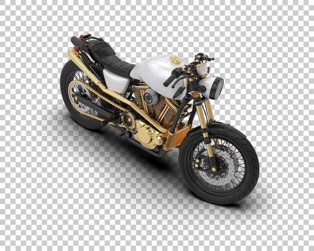 PSD motocicleta aislada en el fondo ilustración de renderización 3d