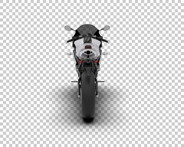 PSD motocicleta aislada en el fondo ilustración de renderización 3d