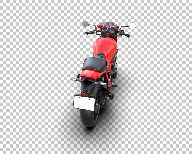 Motocicleta aislada en el fondo Ilustración de renderización 3D