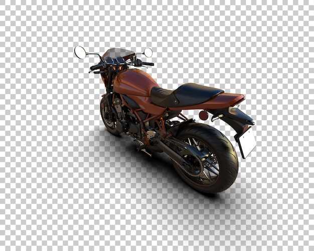 Motocicleta aislada en el fondo Ilustración de renderización 3D