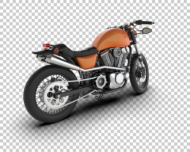 Motocicleta aislada en el fondo Ilustración de renderización 3D
