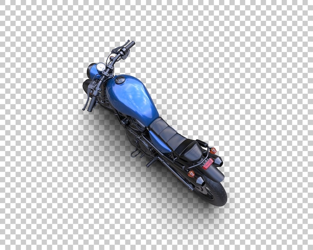 Motocicleta aislada en el fondo Ilustración de renderización 3D