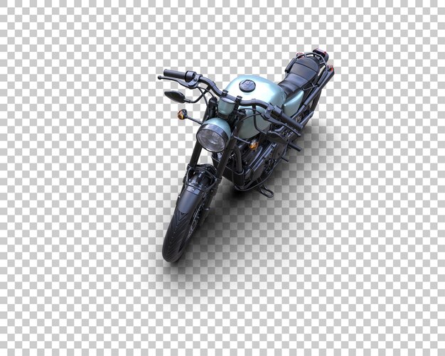 Motocicleta aislada en el fondo Ilustración de renderización 3D