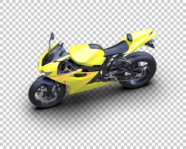Motocicleta aislada en el fondo Ilustración de renderización 3D