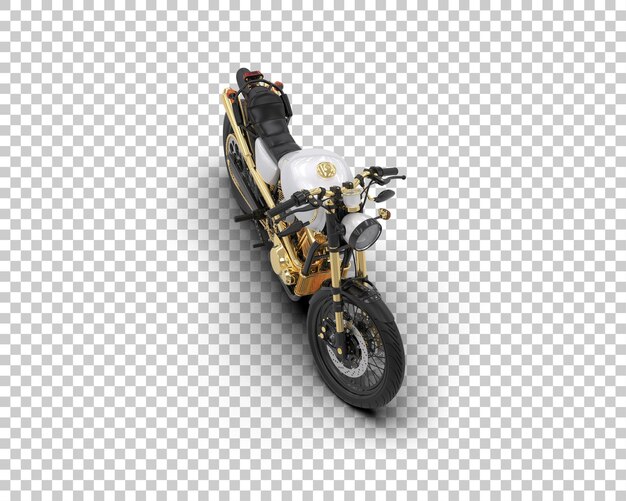 Motocicleta aislada en el fondo Ilustración de renderización 3D