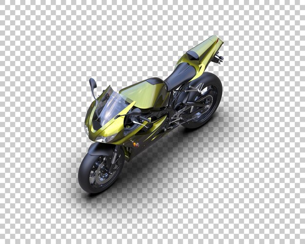 Motocicleta aislada en el fondo Ilustración de renderización 3D