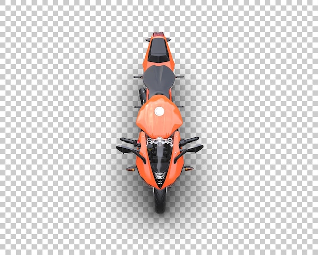 Motocicleta aislada en el fondo Ilustración de renderización 3D
