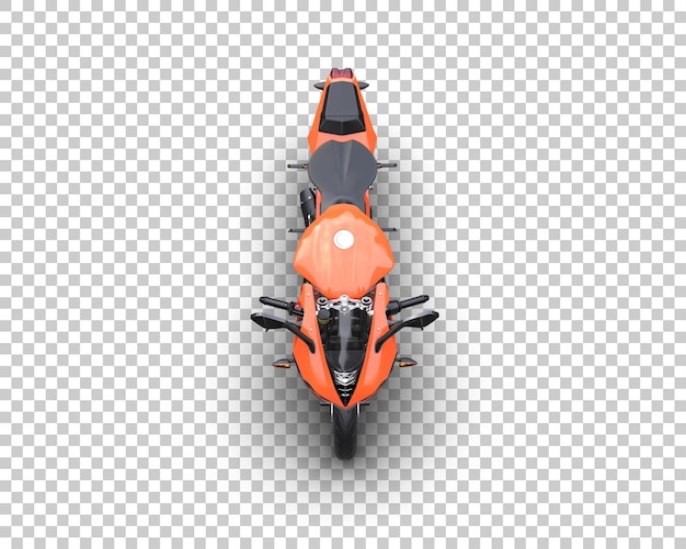 PSD motocicleta aislada en el fondo ilustración de renderización 3d