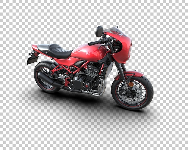 PSD motocicleta aislada en el fondo ilustración de renderización 3d