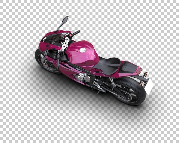 Motocicleta aislada en el fondo Ilustración de renderización 3D