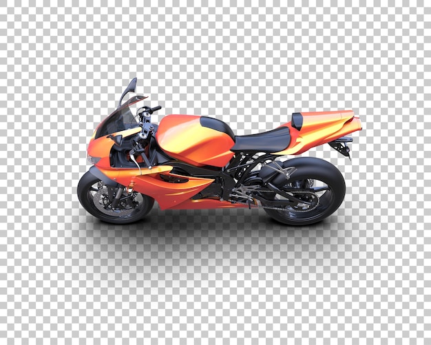 Motocicleta aislada en el fondo Ilustración de renderización 3D