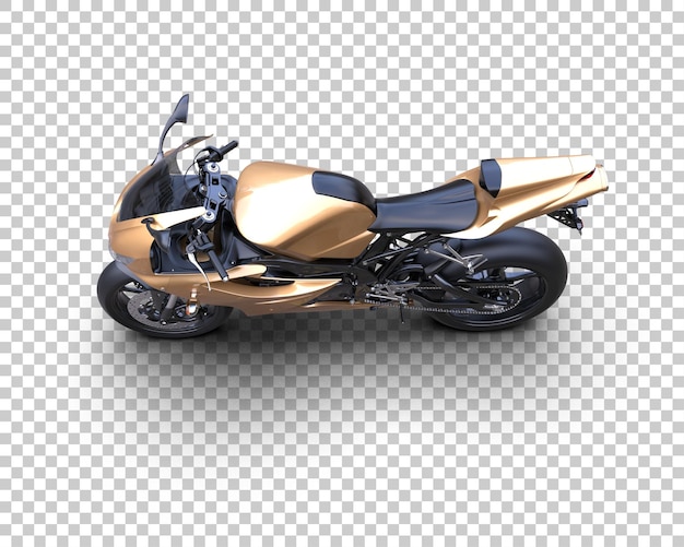 Motocicleta aislada en el fondo Ilustración de renderización 3D
