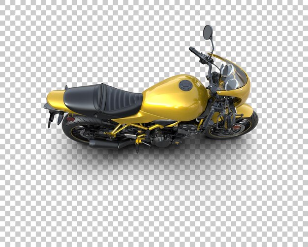 Motocicleta aislada en el fondo Ilustración de renderización 3D