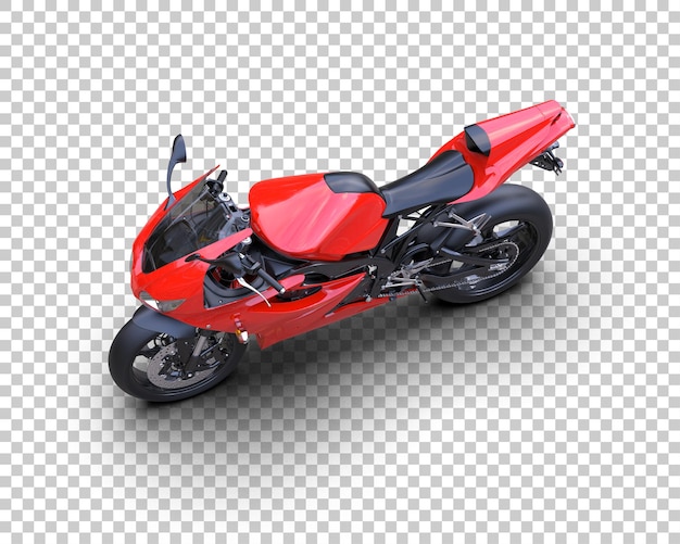Motocicleta aislada en el fondo Ilustración de renderización 3D