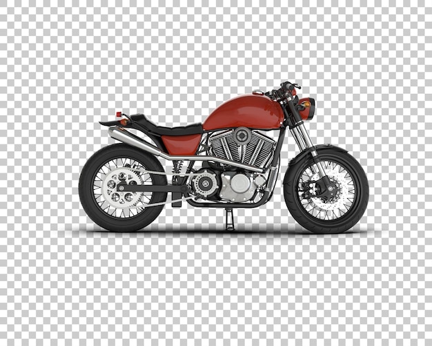Motocicleta aislada en el fondo Ilustración de renderización 3D
