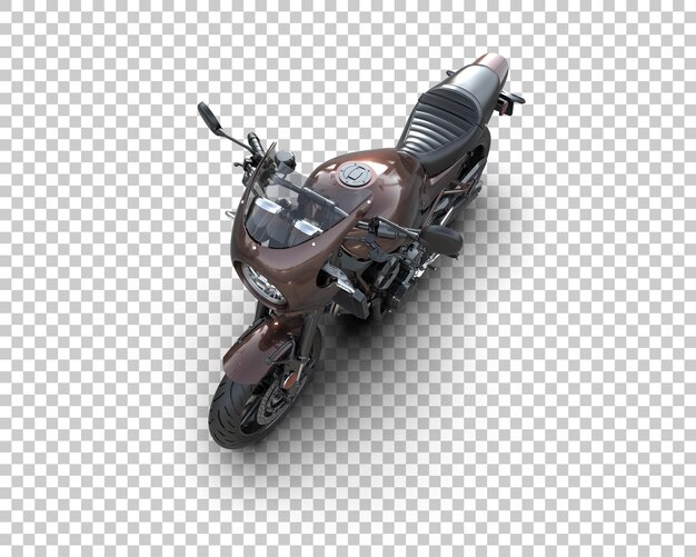 Motocicleta aislada en el fondo Ilustración de renderización 3D