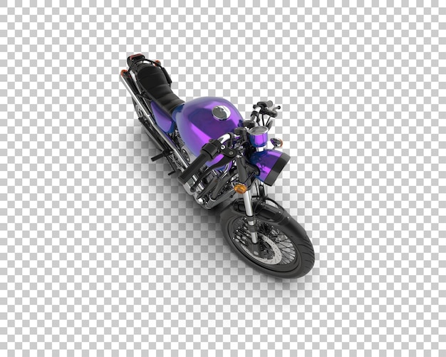 Motocicleta aislada en el fondo Ilustración de renderización 3D