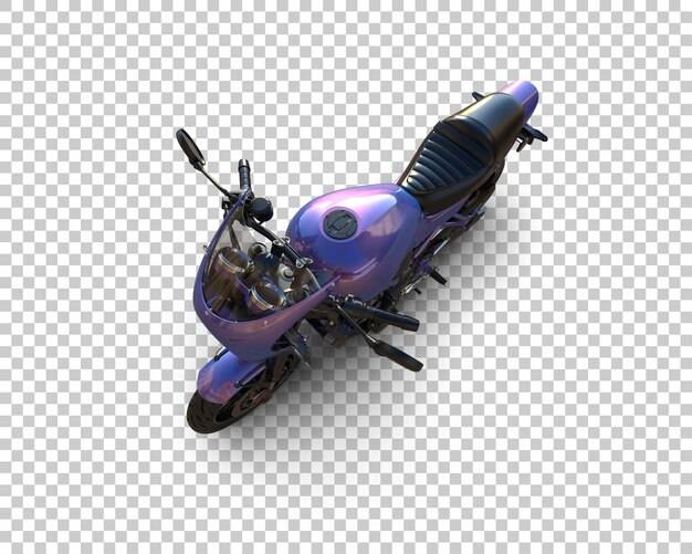 Motocicleta aislada en el fondo Ilustración de renderización 3D