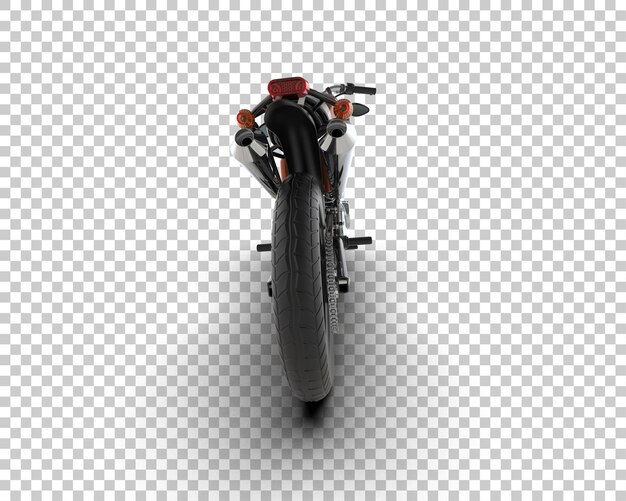 Motocicleta aislada en el fondo Ilustración de renderización 3D