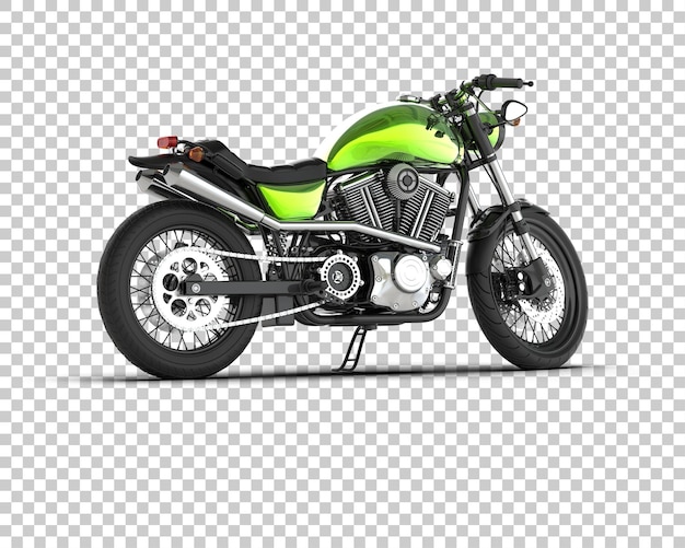 Motocicleta aislada en el fondo Ilustración de renderización 3D