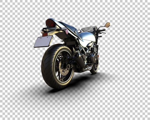 PSD motocicleta aislada en el fondo ilustración de renderización 3d