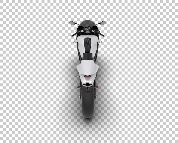 Motocicleta aislada en el fondo Ilustración de renderización 3D