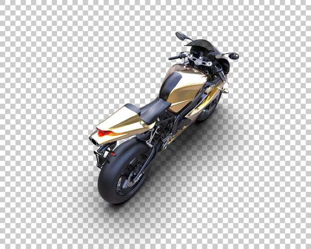Motocicleta aislada en el fondo Ilustración de renderización 3D