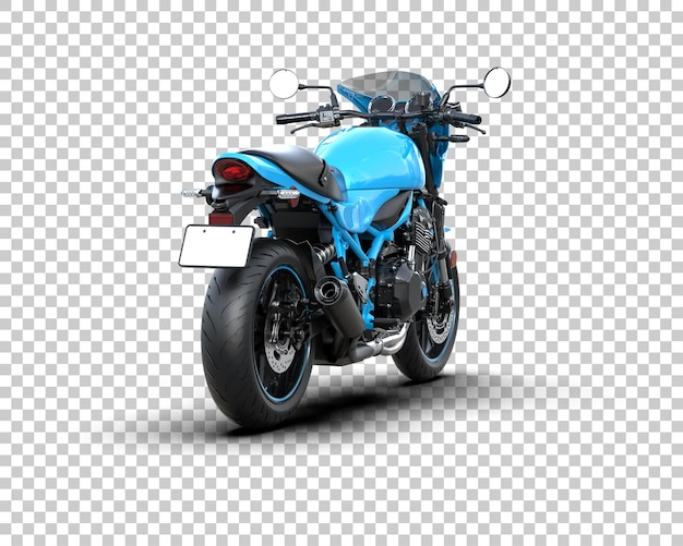 Motocicleta aislada en el fondo Ilustración de renderización 3D
