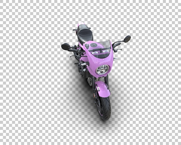 Motocicleta aislada en el fondo Ilustración de renderización 3D