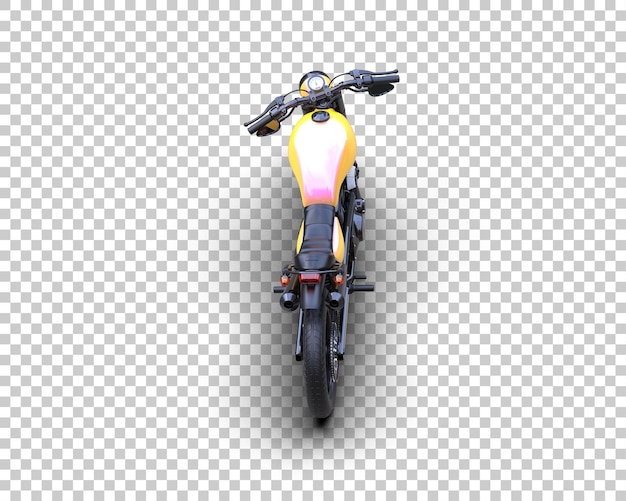 Motocicleta aislada en el fondo Ilustración de renderización 3D