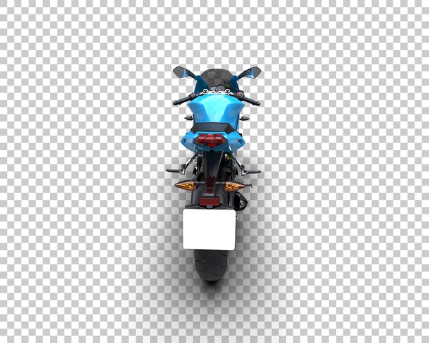 Motocicleta aislada en el fondo Ilustración de renderización 3D