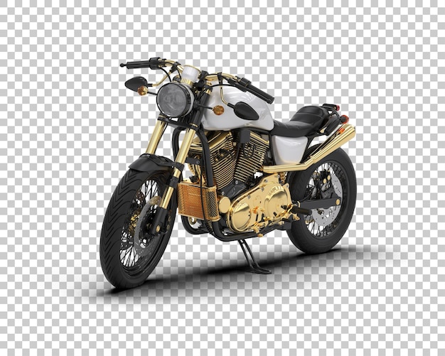 Motocicleta aislada en el fondo Ilustración de renderización 3D