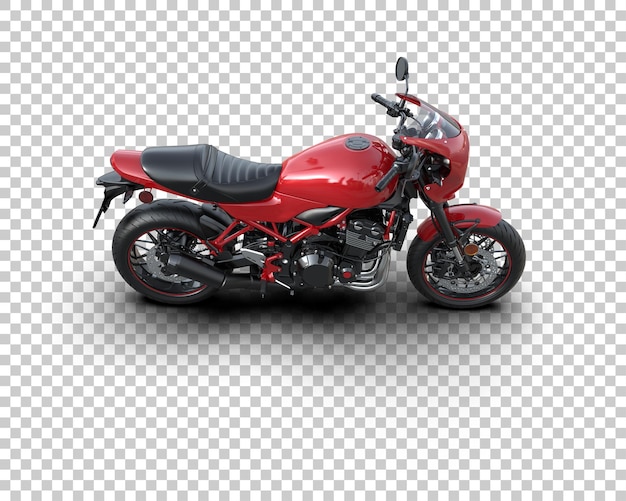 Motocicleta aislada en el fondo Ilustración de renderización 3D