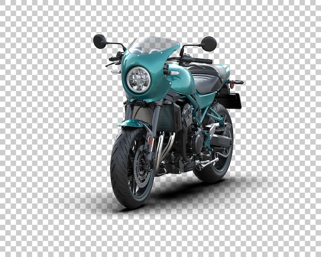 Motocicleta aislada en el fondo Ilustración de renderización 3D