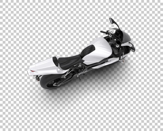 Motocicleta aislada en el fondo Ilustración de renderización 3D