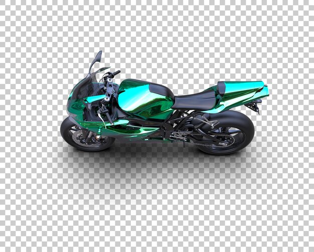 Motocicleta aislada en el fondo Ilustración de renderización 3D