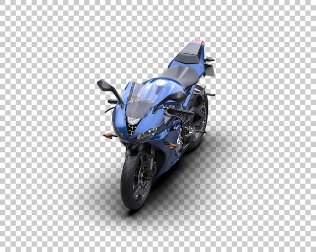 Motocicleta aislada en el fondo Ilustración de renderización 3D