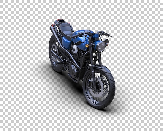 Motocicleta aislada en el fondo Ilustración de renderización 3D