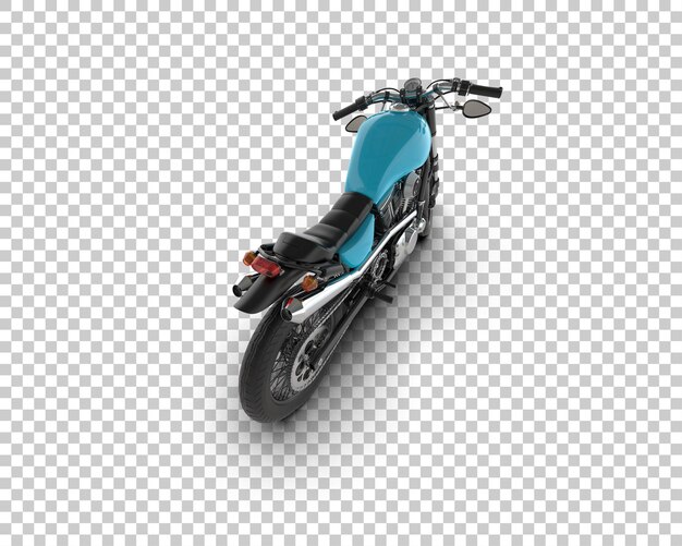 Motocicleta aislada en el fondo Ilustración de renderización 3D