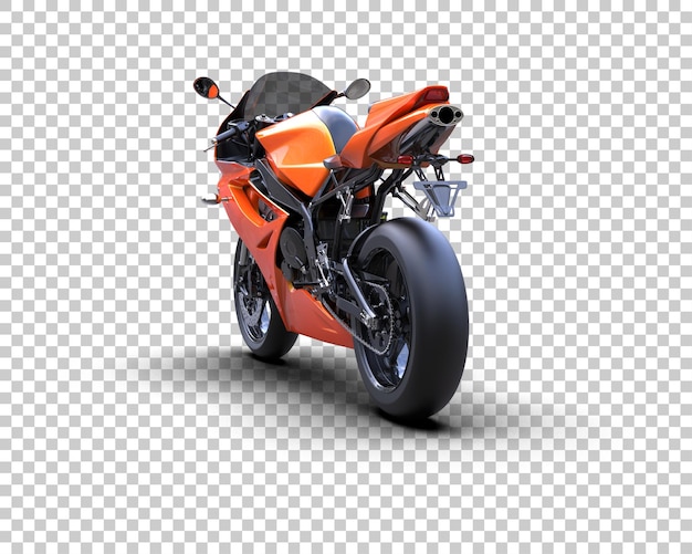 Motocicleta aislada en el fondo Ilustración de renderización 3D